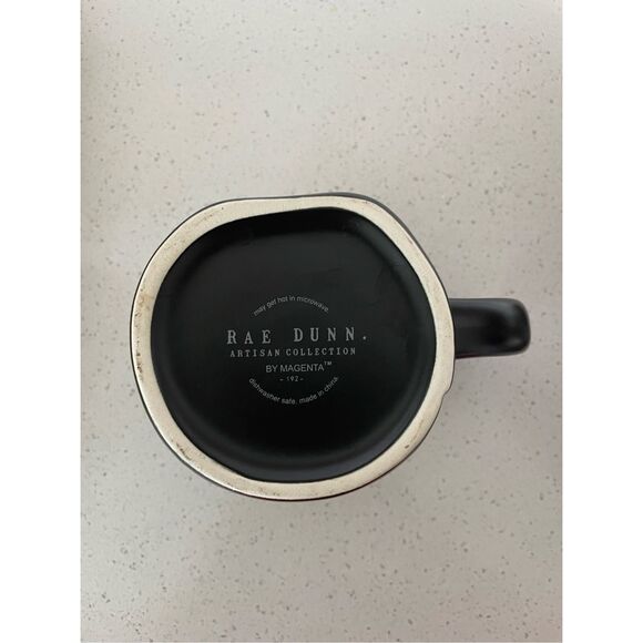 Rae Dunn Trick Treat Mug 16oz Black‎ Orange Halloween Double Sided Coffee Cup - Picture 4 of 4